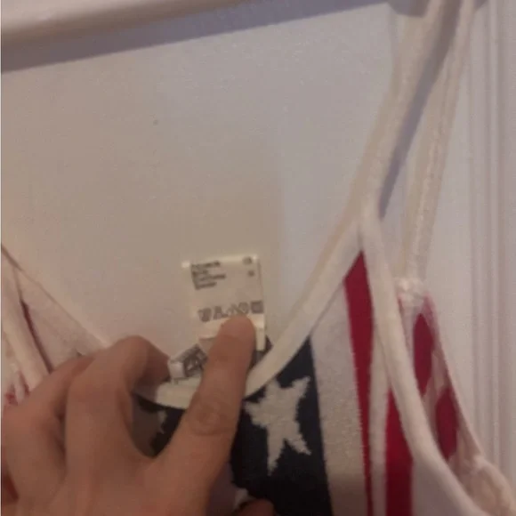 Vertigo Paris Red, White, and Blue Star Crop Top patriotic tank top - Picture 7 of 8